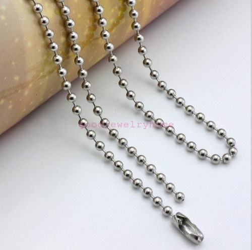 Wholesale In Bulk Stainless Steel 1.5-6MM Lot DIY Ball Chain Necklace 16-36"