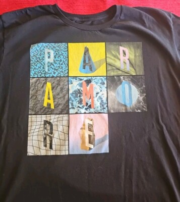 Paramore Alpha Blocks Design Concert Tour T Shirt Black Men's Size XL-XXL