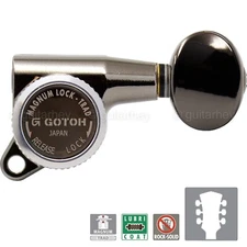 NEW Gotoh SG381-05 MGT Locking Keys w/ SMALL OVAL Buttons Set 3x3 - COSMO BLACK
