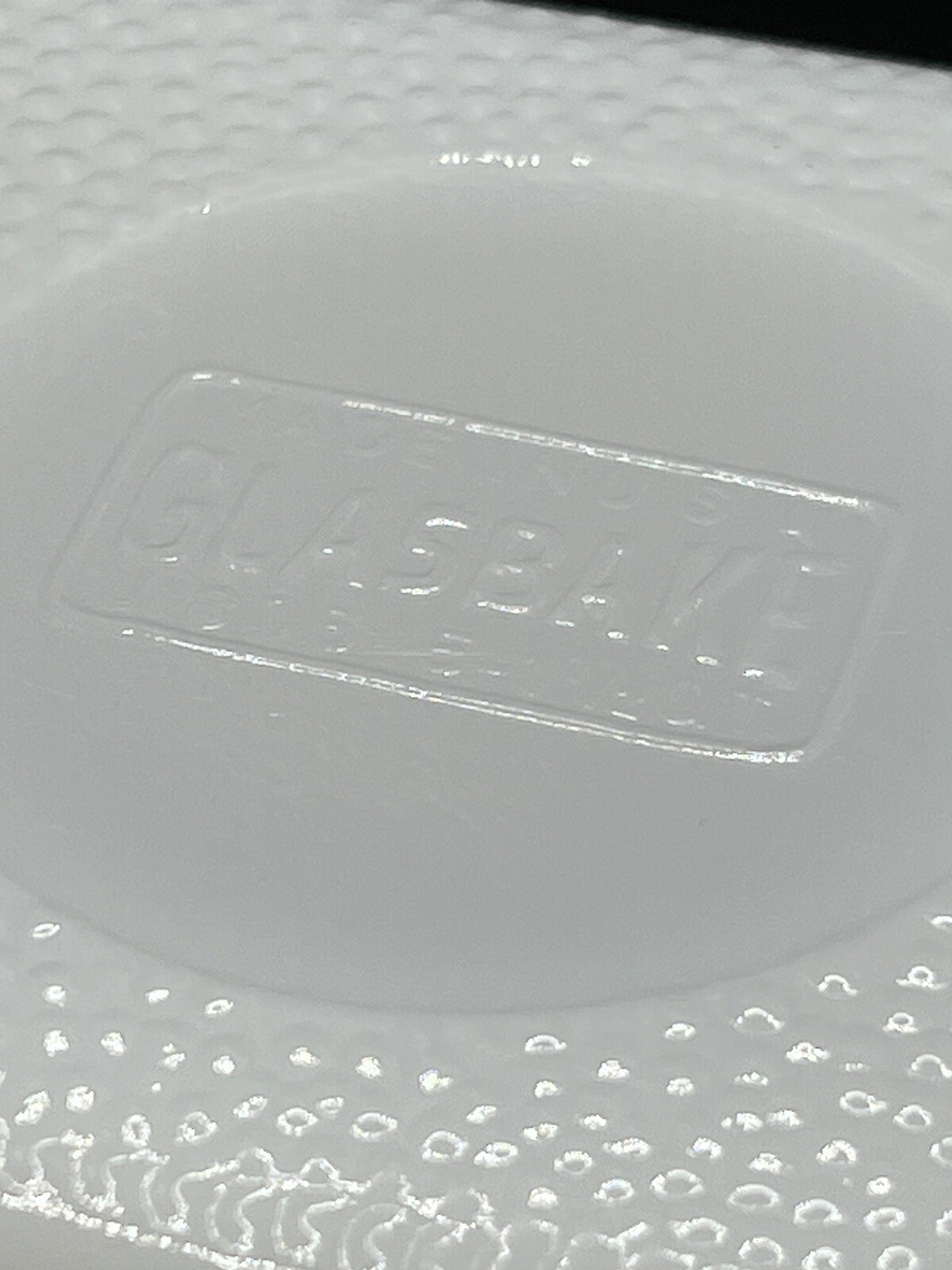 Vintage Glasbake Glass Loaf Pan Casserole Lid J805 1.5 qt. White Milk