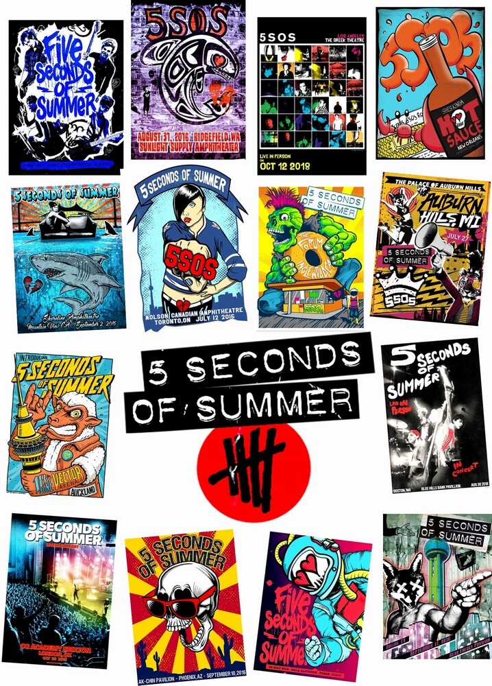 5 seconds of summer のサイン入りポスター Buy Black 5 Seconds of Summer A2 Poster with Frame @20% OFF Online