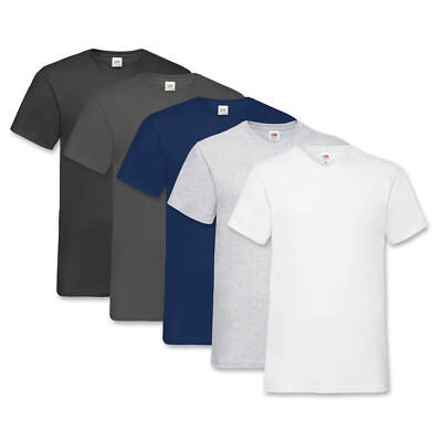 Fruit of the loom Herren T Shirt Valueweight V-Neck T 3er Set NEU S - 5XL