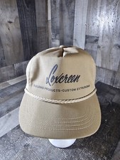 Vintage Rope Trucker Hat Loxcreen Building Products Construction Tan Made in USA