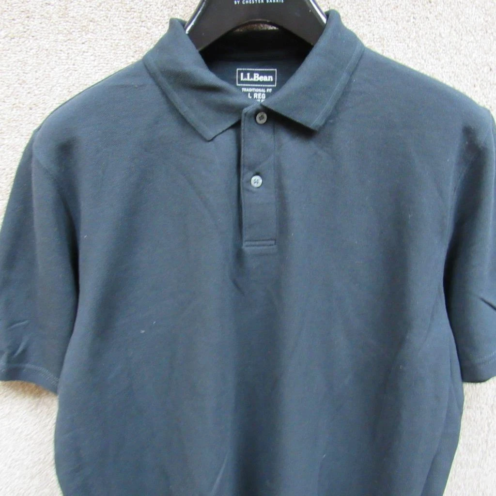 LL BEAN MENS SHORT SLEEVE BUTTONED POLOSHIRT SIZE L REF (NC02339)