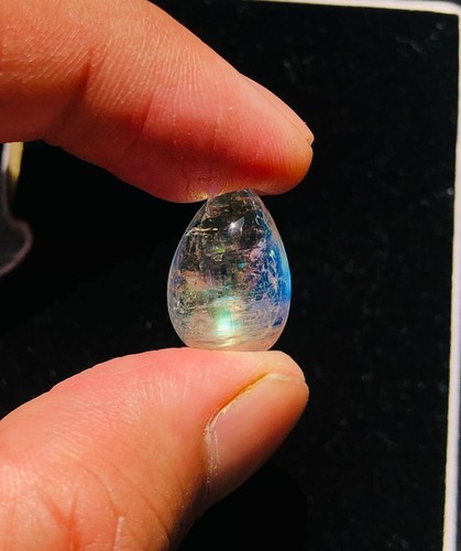 Good Quality Multi Flashy African Moonstone Pear Cabochon Gemstone 10.50 Carat