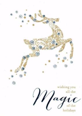 HOLIDAY MAGIC REINDEER DELUXE CHRISTMAS CARD by GRAPHIQUE (10)