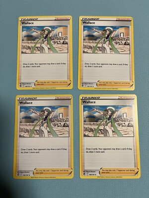 Silver Tempest - Trainer Spielset x4 Karten - Wallace 166/195 - Pokemon