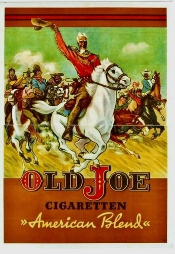 Original vintage poster OLD JOE AMERICAN WILD WEST CIGARETTES c.1950