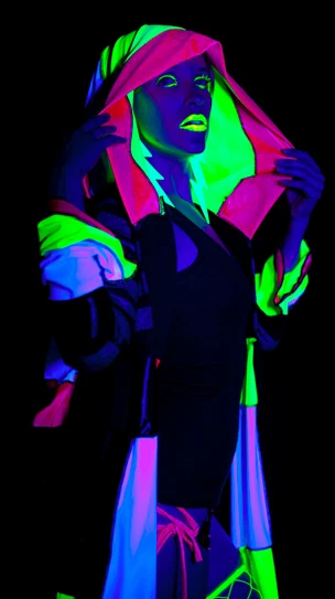 Guantes de momia negros calentadores de brazos disfraz de zombi adulto rasgado apocalipsis gótico Foto 3 de 3