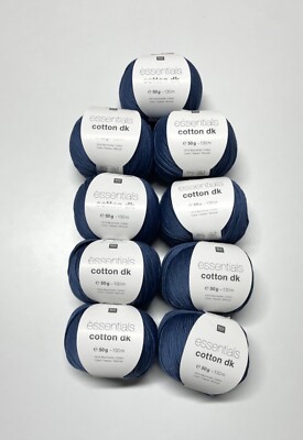 Rico Design ,,Essentials Cotton dk   Fb 85-dunkeljeans 9x50g
