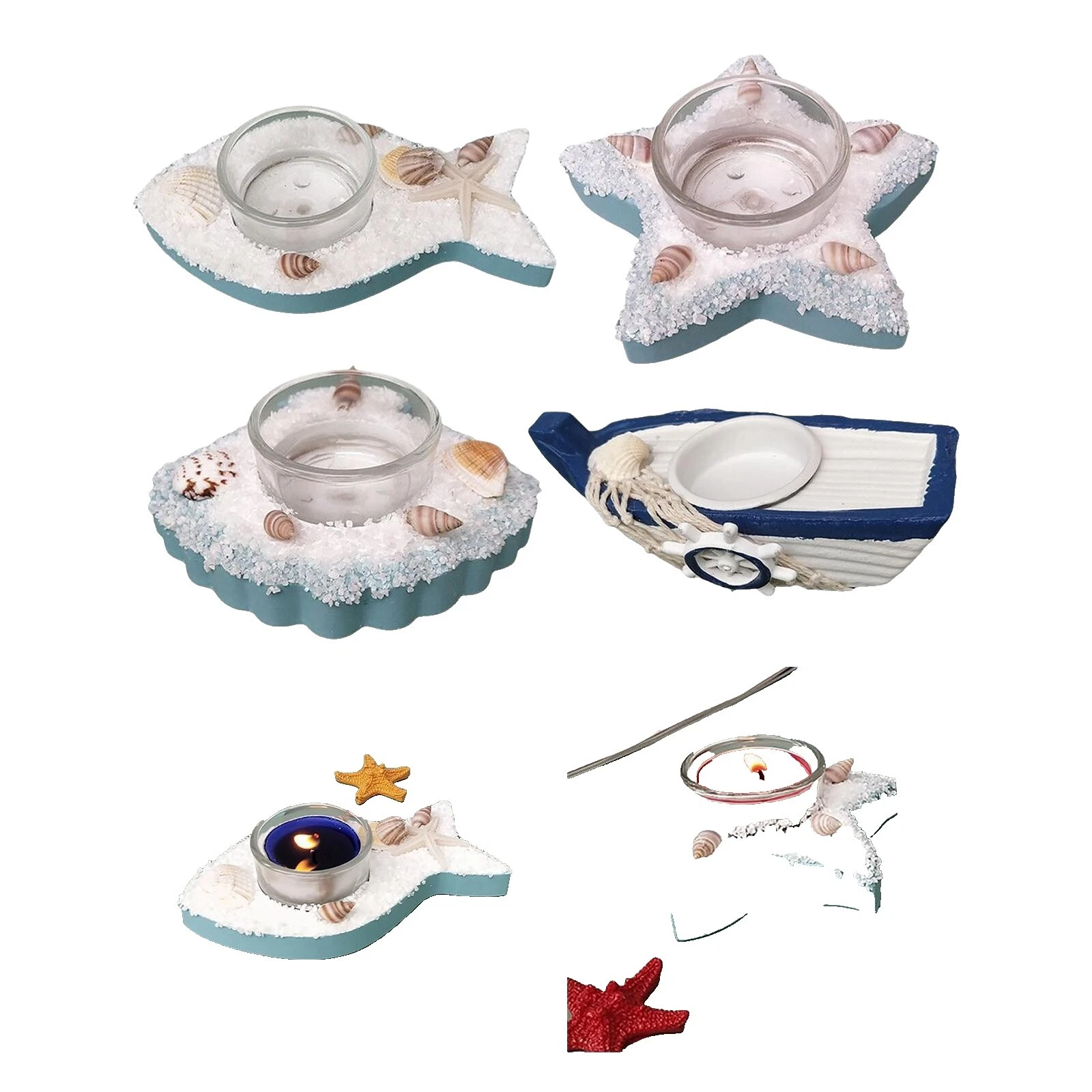 Candelabros Vela mediterránea de madera