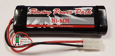 BATTERIEPLUS2GO Batería RC Racing Pack 7.2V 2000mAh Ni-MH Modelismo con Enchufe Tamiya Power Pack