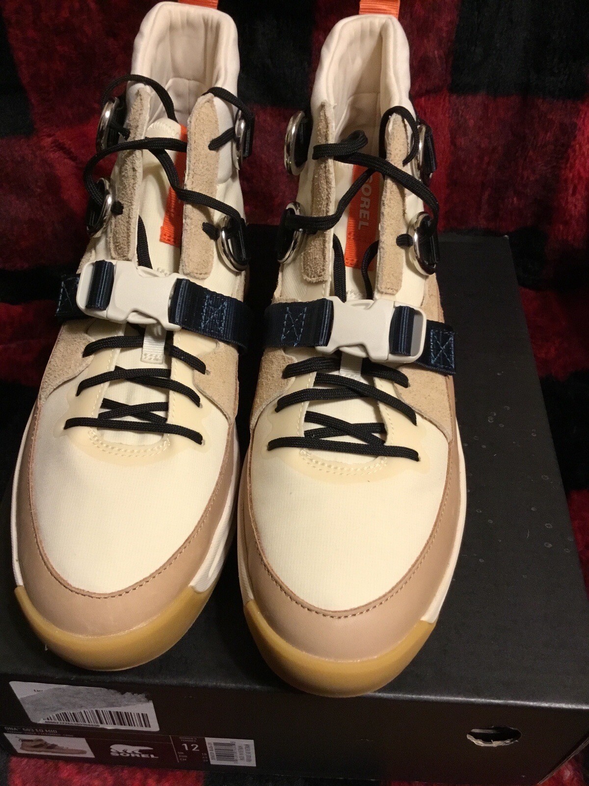 Rare Sorel Women’s Shoes, ￼ONA 503 EQ Ceramic Chalk Mid Sneakers Sz 12 US NEW image 9