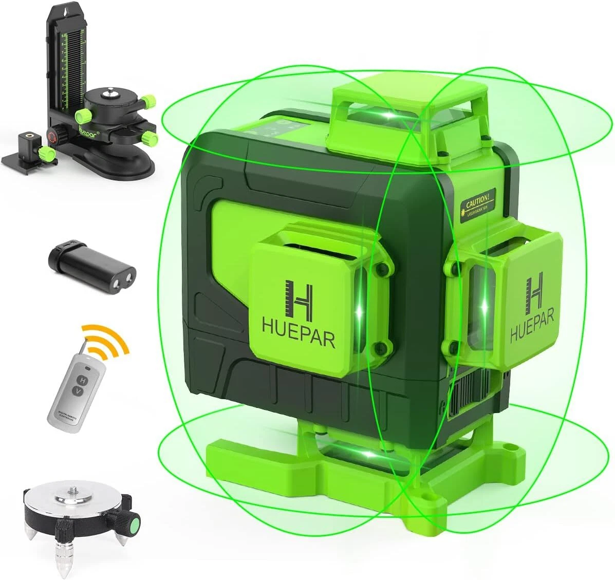 Huepar 16 lines 4D Cross Line Laser Level Green With Remote