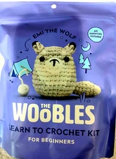 The Woobles Emi The Wolf Learn to Crochet Kit for Beginners