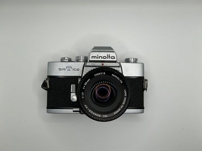 Minolta srt 102 camera CLA d EXCELLENT CONDITION F1.7 Rokkor lens with strap