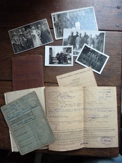 AB64 Service Pay Book/Release Book/photos Royal Artillery D Battery (Coast)