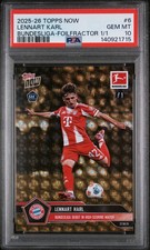 2025 TOPPS NOW BUNDESLIGA LENNART KARL FOILFRACTOR 1/1 #6 ROOKIE RC PSA 10