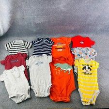 Baby Clothing Lot Of 10 Bodysuits Size P, NB , 3M, Newborn Carter's Baby Boy