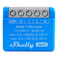 Shelly 1 Mini Gen4 Compact Smart Switch (1 Mi...