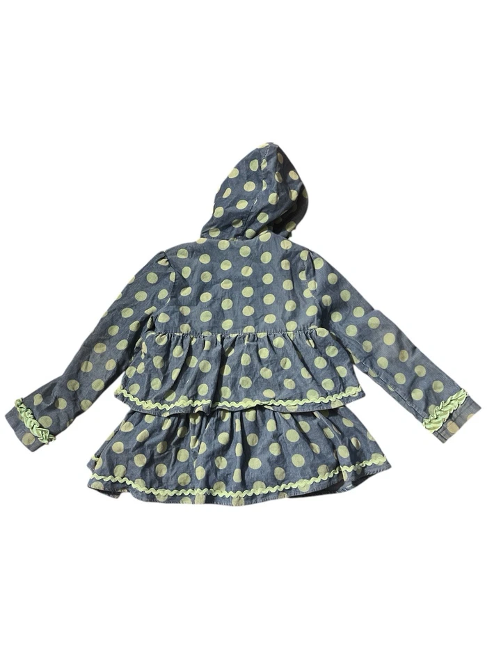 Chaqueta de pana forrada de vellón a lunares con volantes Matilda Jane con capucha talla 10 Foto 2 de 4