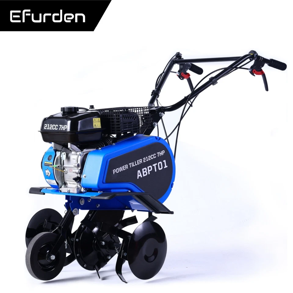 Cultivador cultivador a gas 7 HP 212CC 4 tiempos planta jardín cultivador granja césped Foto 2 de 4