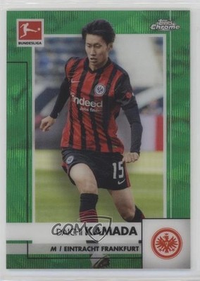 2020 Chrome Bundesliga Green Wave Refractor 78/99 Daichi Kamada Rookie RC 0nr3