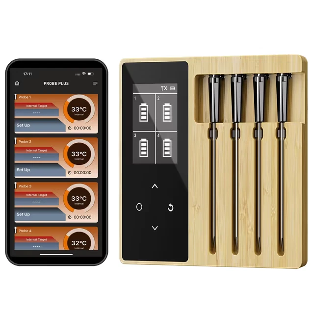 Fyenkfar Wireless BBQ Thermometer, Ultra-long 190 Hours Battery Life, Bluetooth
Opens in a new windo