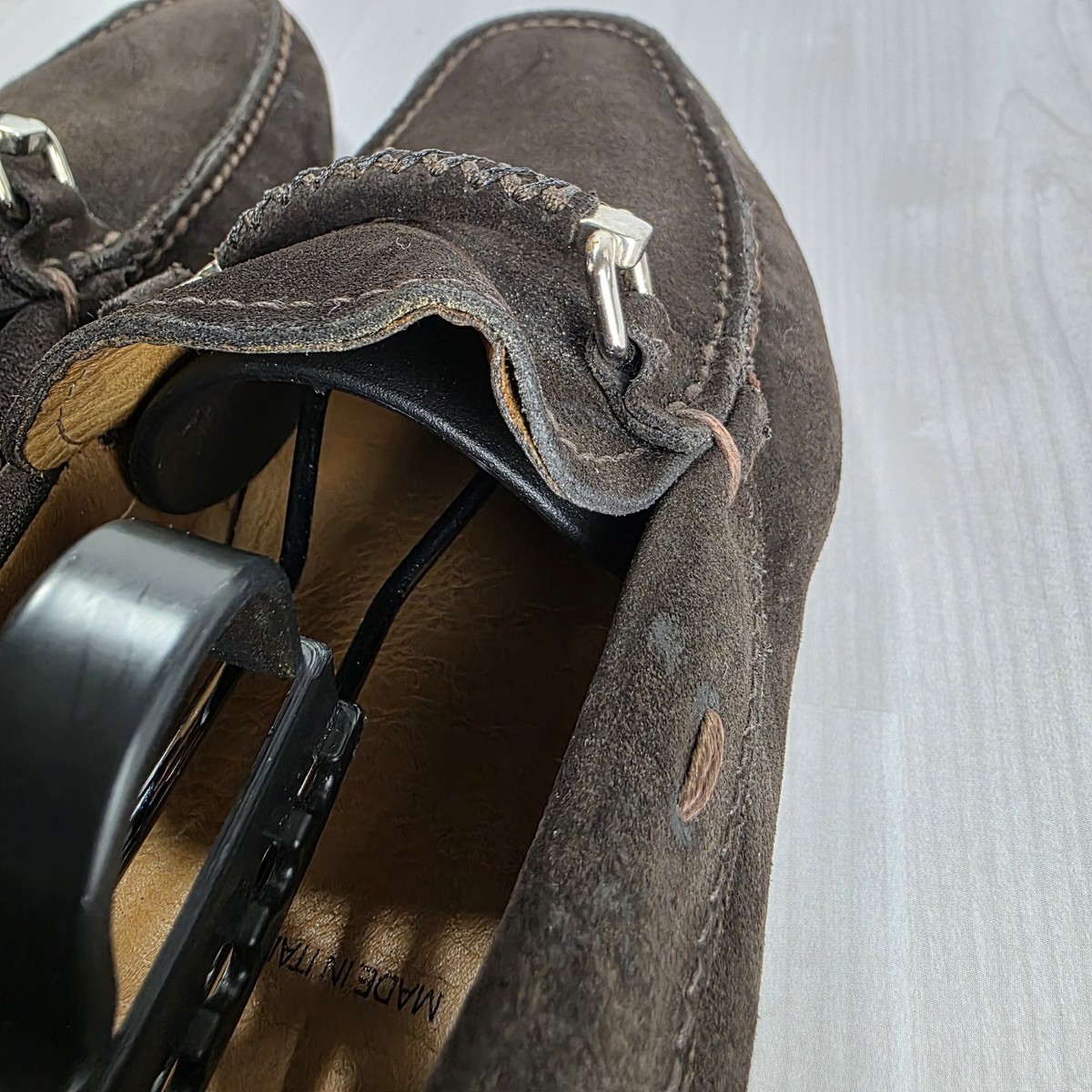 Prada Men Suede Loafers Brown Italy Driving Moccasins 6 Luxury