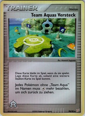 Team Aquas Versteck Reverse Holo Ungewöhnlich EX Team Magma vs Team Aqua 78 NM