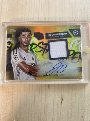 Topps 2025-26 UEFA Club Competitions Jude Bellingham TSAR-JB Auto Relic Gold /50
