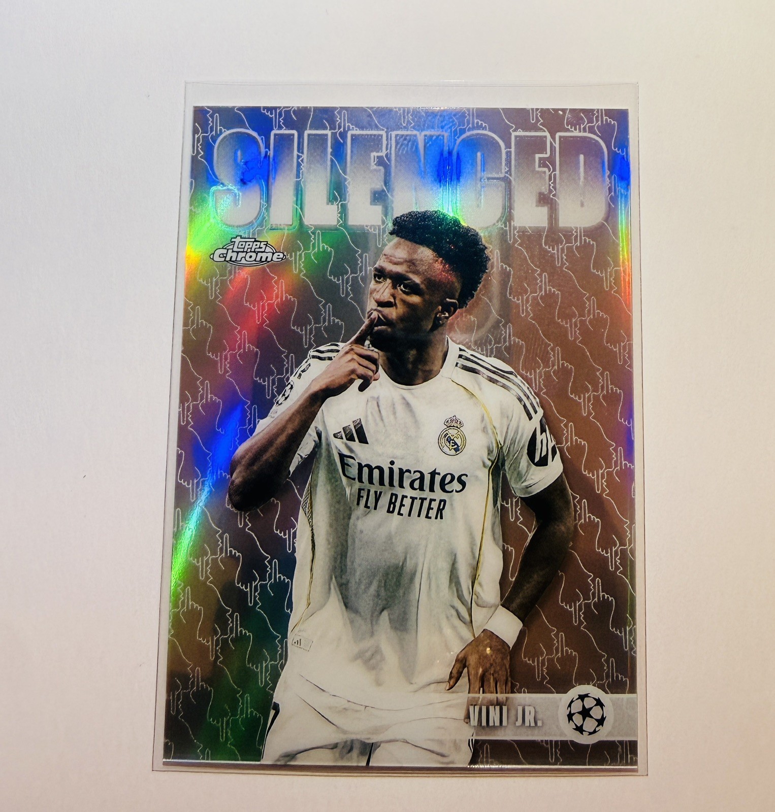 2025-26 Topps Chrome UEFA CC SHH-8 Vinicius Jr Silenced  Real Madrid Brazil 