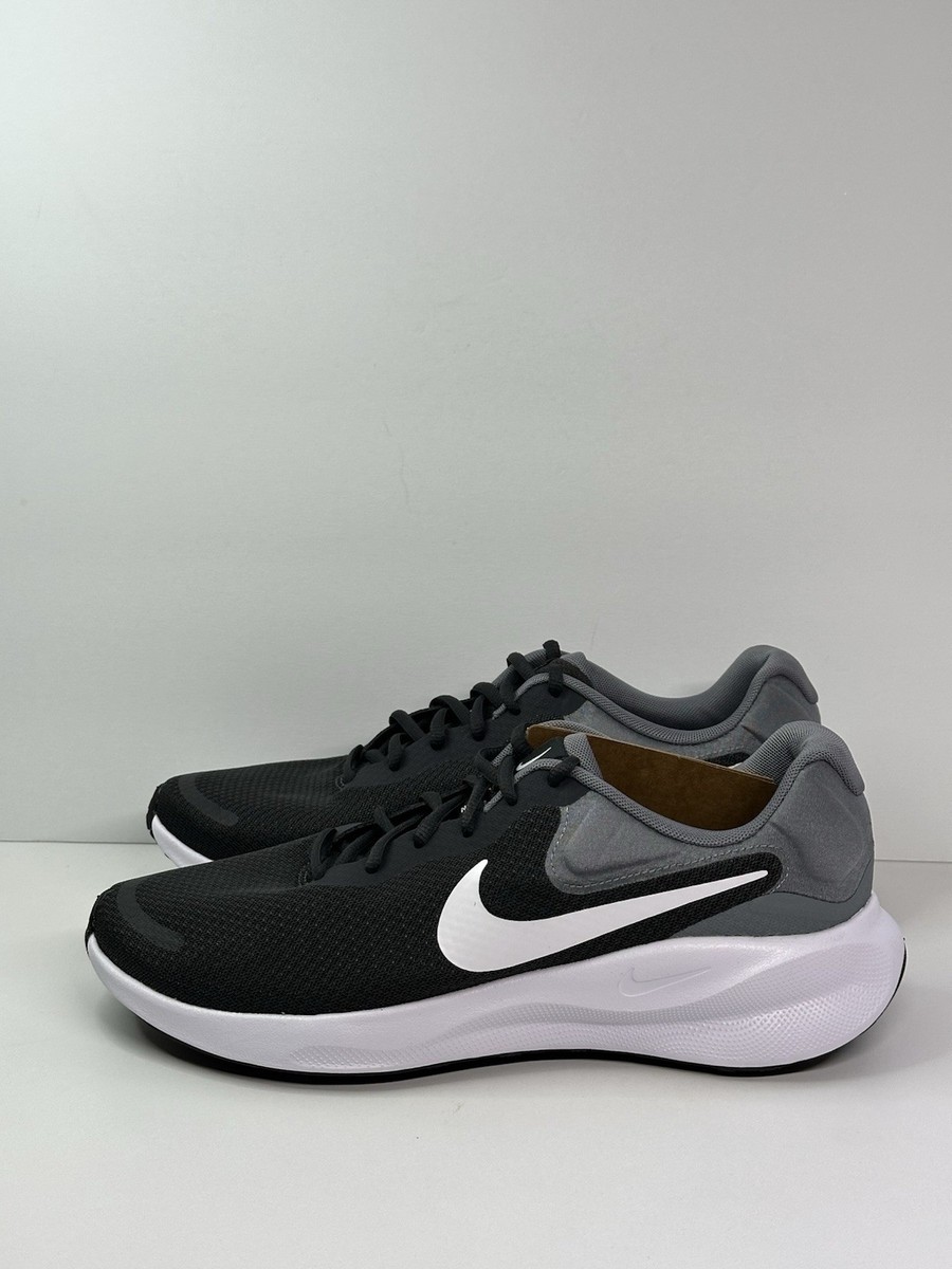 Nike Revolution 7 Grey White Running Workout Shoe FB2207-007 Men's