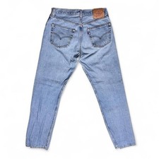 Levi’s Jeans 6501-0193 Vintage 90s Button Fly Light Wash Denim USA made Femme 30