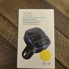 Lencent T25 Bluetooth FM Transmitter For Car, 2 USB Ports