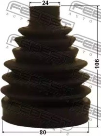 CV JOINT BOOT KIT PAIR WHEEL SIDE FEBEST 2017-MAG 2PCS V NEW OE REPLACEMENT - Picture 3 of 6