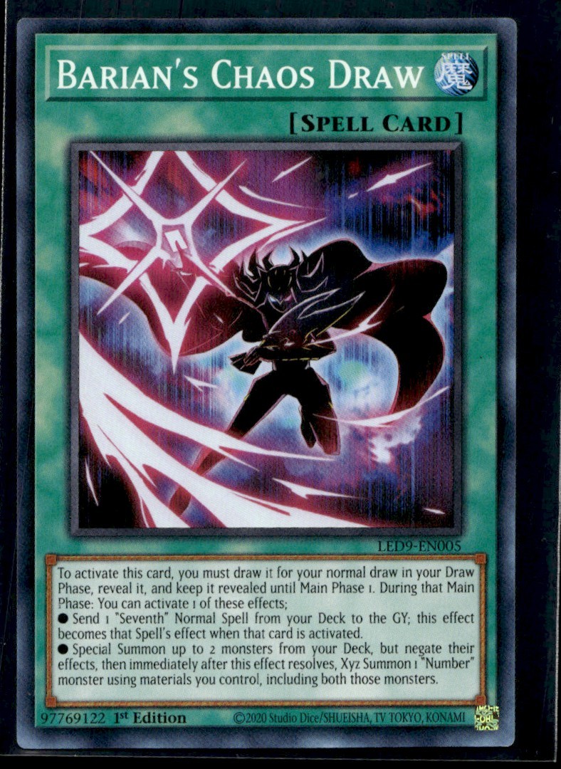 Barian's Chaos Draw - LED9-EN005 - 1st Edition - YuGiOh
