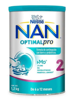2X NESTLE NAN OPTIPRO 2 - 2 BIG CANS OF 1.2KG (2.6 lbs) EACH - FREE SHIPPING