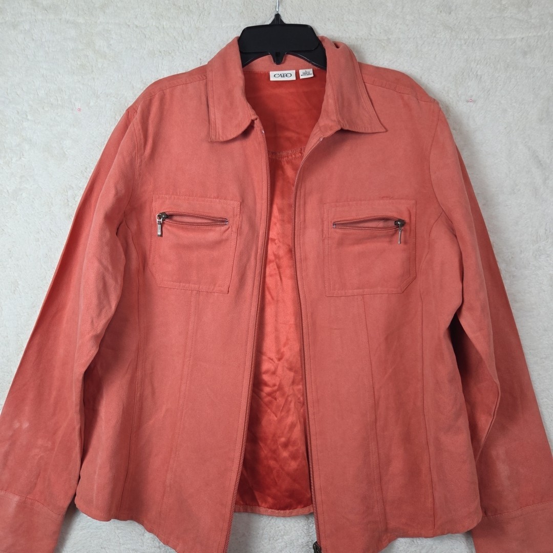 Cato Womens Jacket Basic Long Sleeve Zip Front Li… - image 3