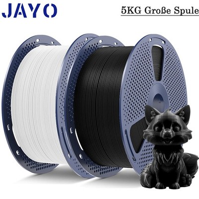 JAYO 5KG Große Spule PLA Matt PETG PLA+ ABS 3D Drucker Filament 1,75mm Schwarz