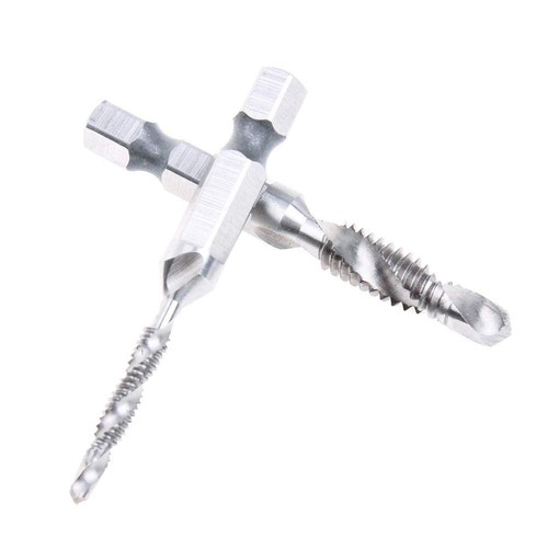 6 Stück SAE Bohrer Gewindebohrer Bit Set HSS Schnellwechsel Aufbewahrungskoffer für Holz Metall Pl... - Bild 3 von 8