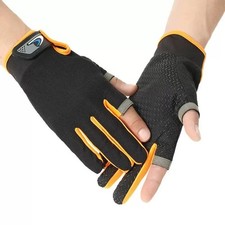 Fishing Gloves Two Finger Cut Touchscreen Anti Slip Sun Protection Cycling
