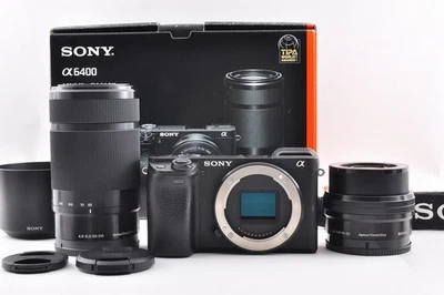 [3155 disparos] Sony Alpha A6400 negro cámara sin espejo lente de doble... - Imagen 1 de 4