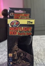 Zoo Med Nightlight Red Reptile Light Bulb 25W for Night Viewing