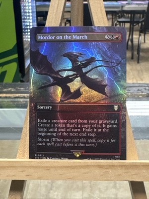 MTG *Mordor on the March Full Art Foil X4* (NM) Lord of the Rings Commander
