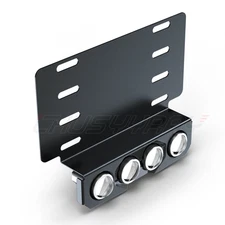 Off-Road License Plate Bracket with 4 LED Lights Relocation Kit for Jeeps/Trucks