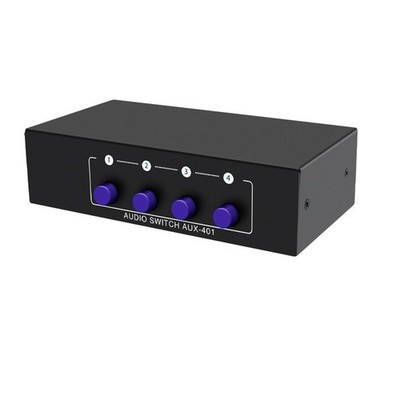 AUX Audio Switcher 4 in 1 Out Stereo Audio  4X1 3,5 mm Aux L/R  Au9771