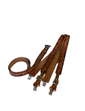Western Hand Made leather Suspenders w/matching belt/ Cowboy