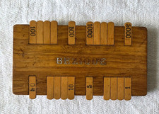Antikes BEZIQUE - Zählbrett, franz. Kartenspielzähler aus Holz, funktionstüchtig