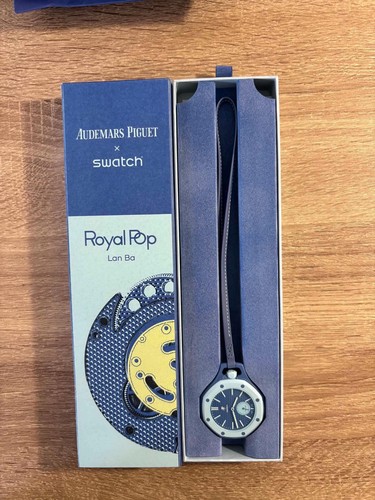 SWATCH X AP LAN BA Royal POP IN HAND SOLD OUT WORLDWIDE FULL S...